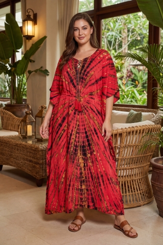Luna kaftan jurk Nola 08 | nola5500red46-60 big&nbsp;