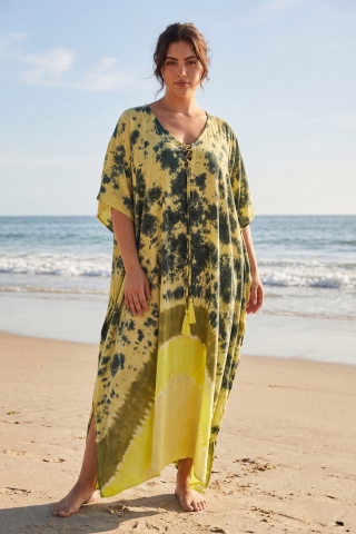 Luna kaftan jurk Nola 11 | nola5503yell/gree46-60 big&nbsp;