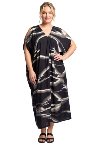 Luna kaftan jurk Niva 11 | niva5493blac/sand46-60 big&nbsp;