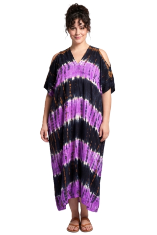 Luna kaftan jurk Niva 16 | niva5498purp/blac46-60 big&nbsp;