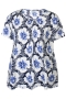 ZHENZI shirt V hals gerimpeld | 201273NAVYS=42-44&nbsp;