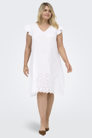 ONLY jurk borduursel 100% katoen | 15369737BRWH/EMBR46&nbsp;