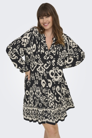 ONLY jurk lange mouw v-hals | 15358636BLWH48&nbsp;