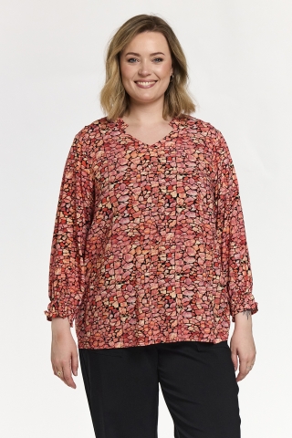 Gozzip blouse Berit | G261041red/mozaM=46/48&nbsp;