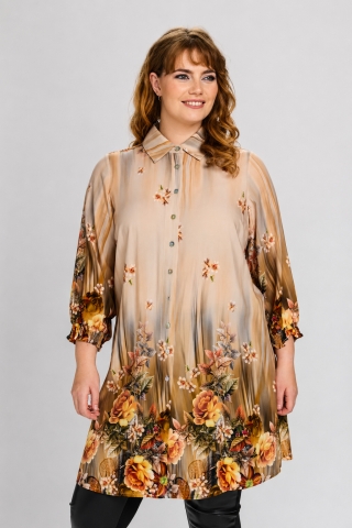 Studio shirt Emilie | S264831sand/flowM=46/48&nbsp;