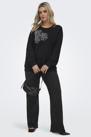 ONLY sweater Timone lange mouw | 15383477BLAC/FLWRS=42/44&nbsp;