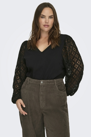 ONLY blouse v-hals lange mouw | 15364303CHTOM=46/48&nbsp;