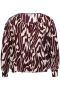 ZHENZI blouse lange mouw | 201436NAVYM=46-48&nbsp;