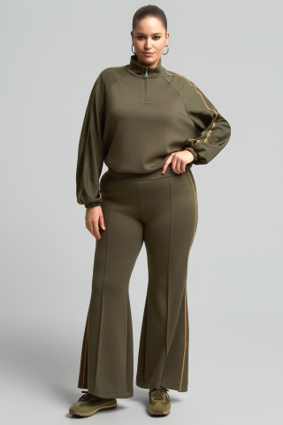 Mat fashion broek | 86012030KHAKS=44-46&nbsp;