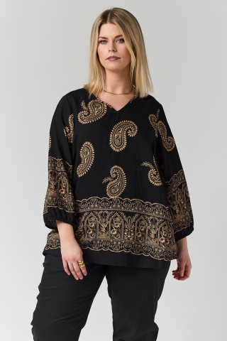 Studio blouse Emmy | S266808blac/sandM=46/48&nbsp;