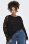 ONLY shirt lange mouw kant | 15384254BLAC46&nbsp;