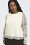 ONLY shirt lange mouw kant | 15384254BLAC46&nbsp;