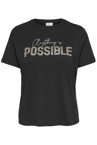 ONLY eco shirt Ayla | 15388847BLAC/TEXTM=46/48&nbsp;