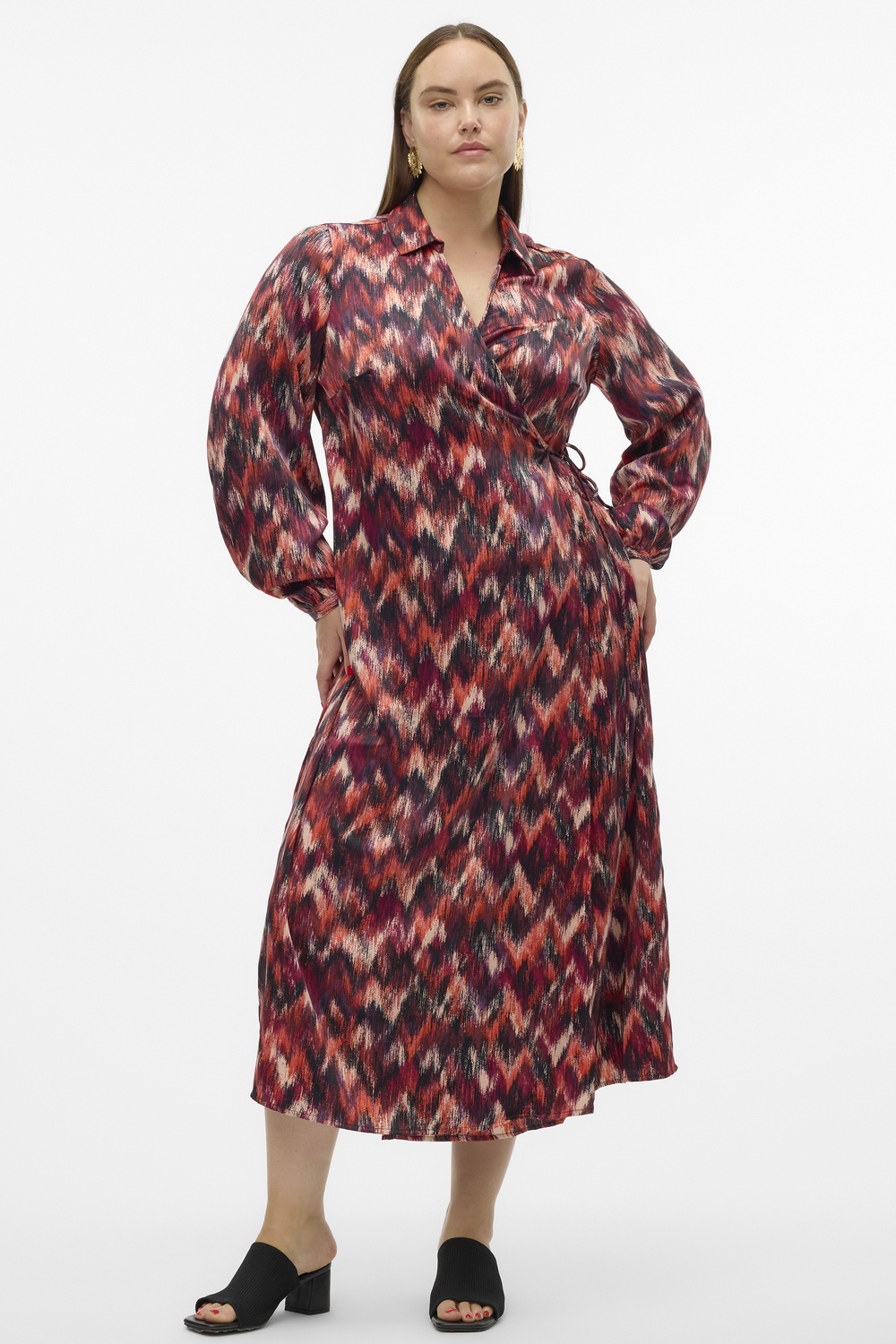 VERO MODA curve ECO wikkel jurk OLYM Bagoes