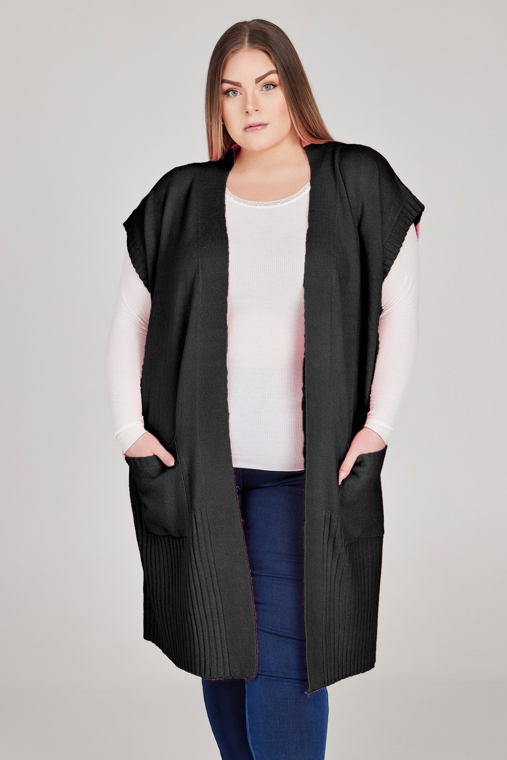 Black Crevice Mouwloos vest voor heren