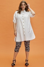 ZHENZI blouse linnenlook SAVANNA