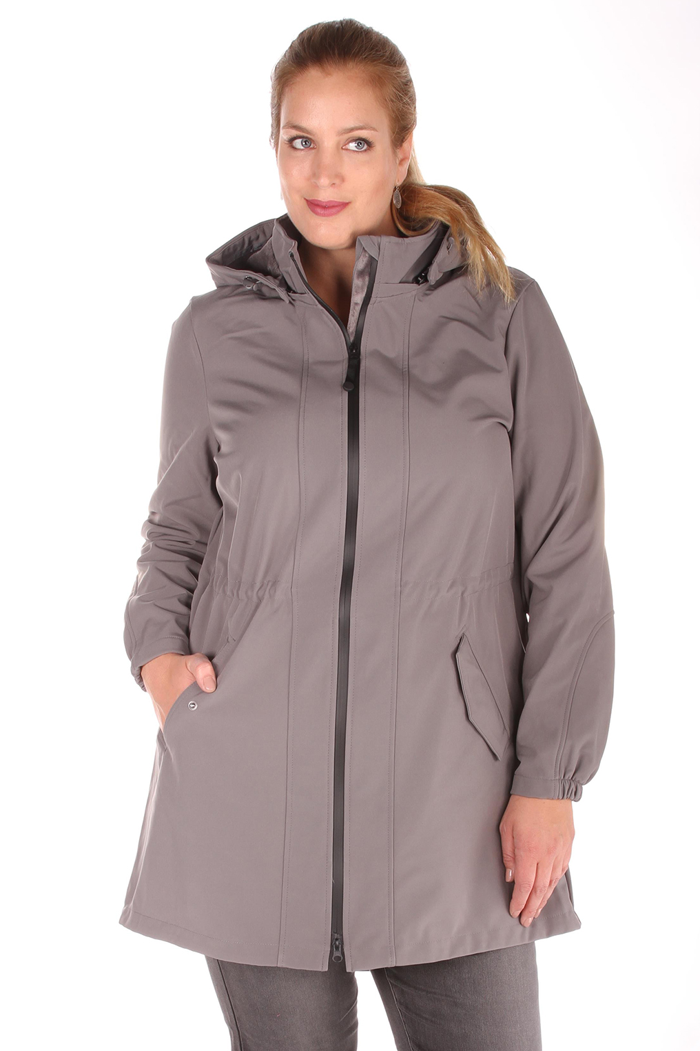 Grote maten Jas softshell lang Zizzi | Z99441A | Gratis verzending