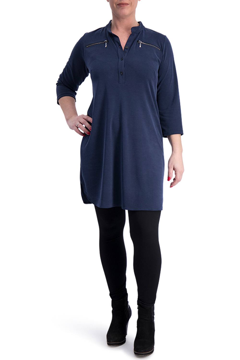 Jurk Marina uni Ophilia navy blue