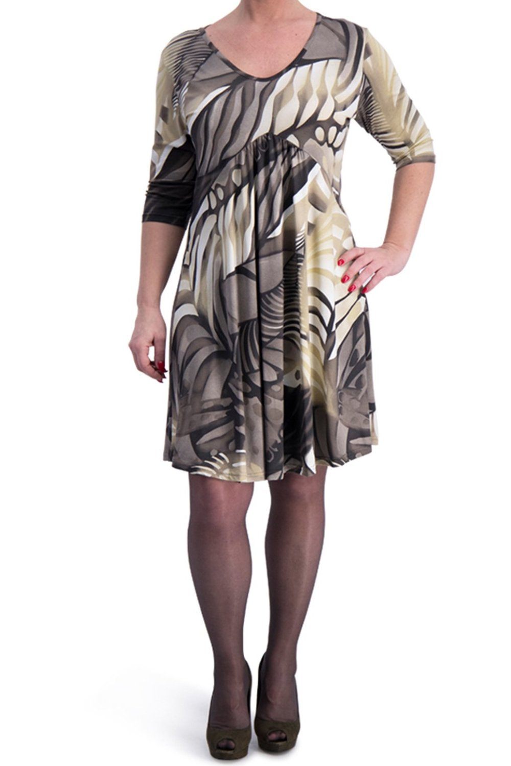 Jurk FAY print Ophilia taupe