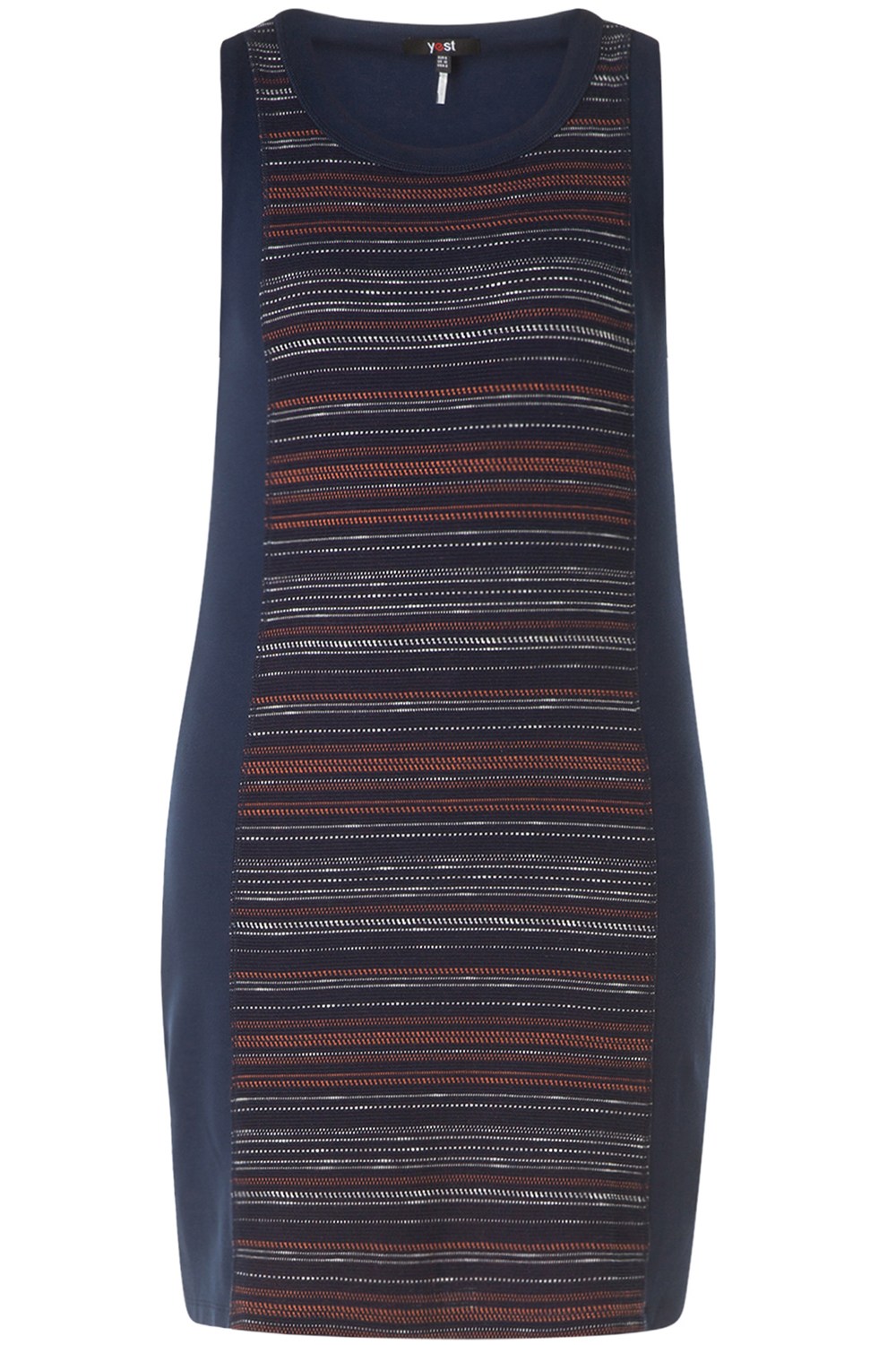 Yesta jurk deep blue/multi-colour